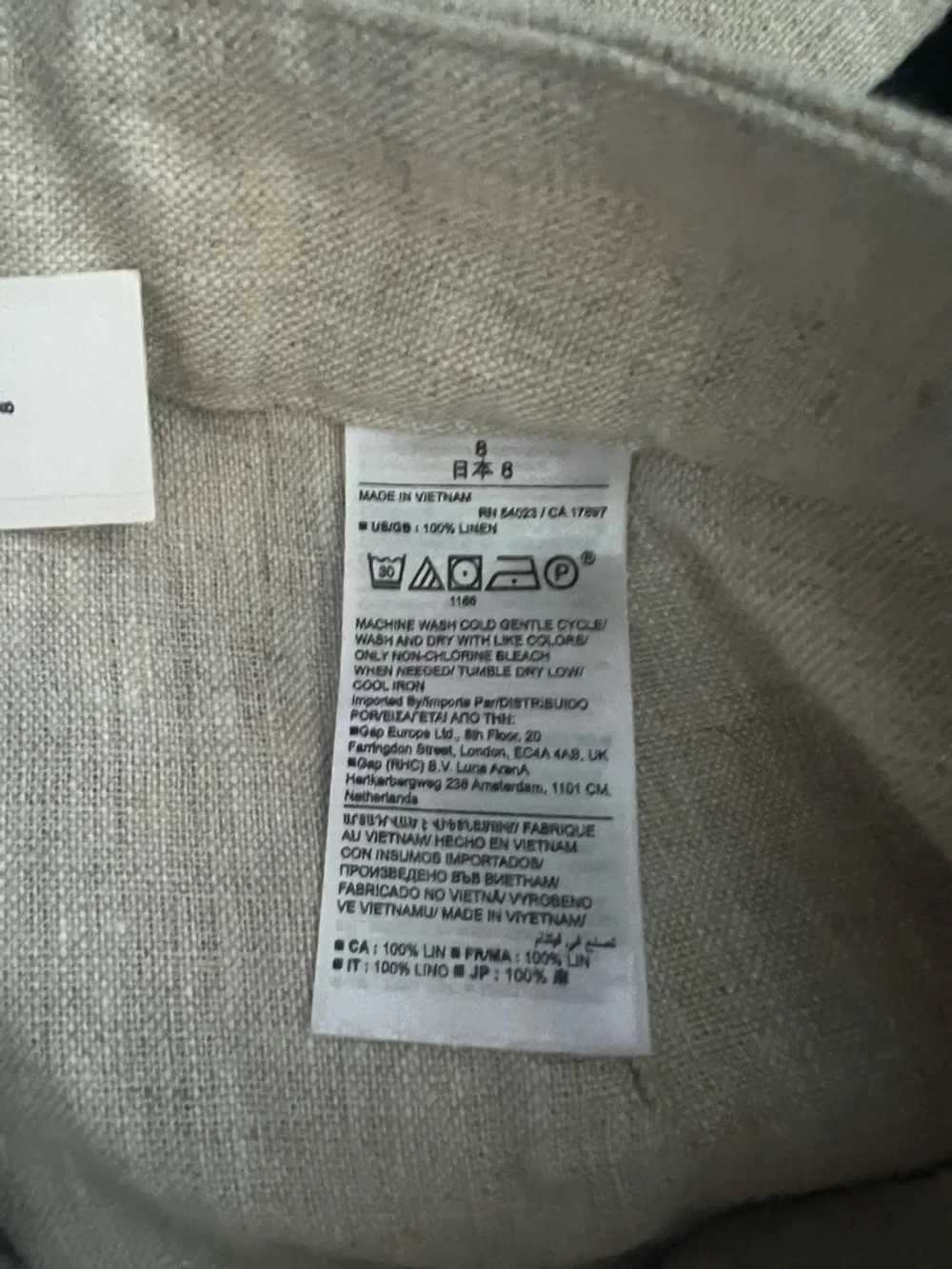 Banana Republic Lina Slim Ankle Linen Pants Neutral Linen New with tags